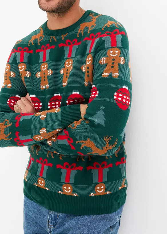 Pull à motif de Noël, bonprix