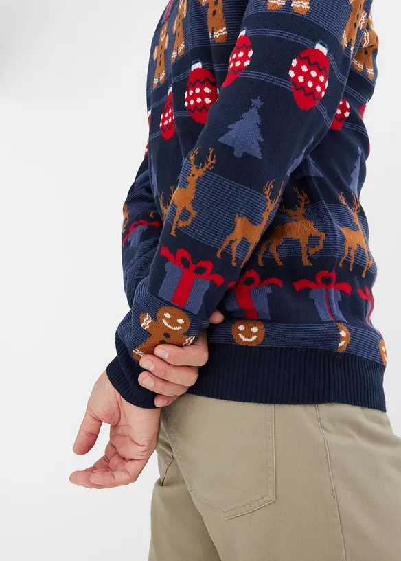 Pull &agrave; motif de No&euml;l, bonprix