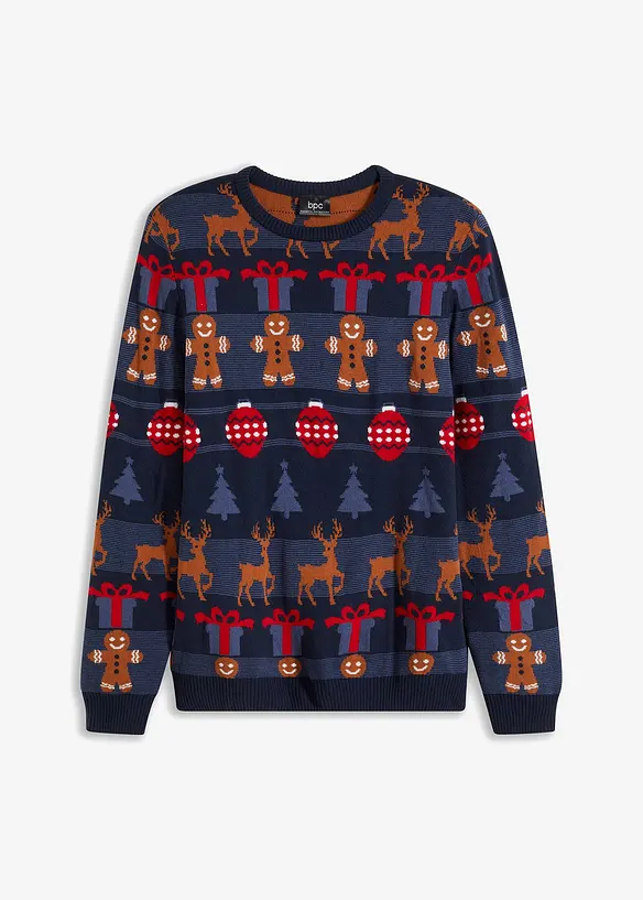 Pull &agrave; motif de No&euml;l, bonprix