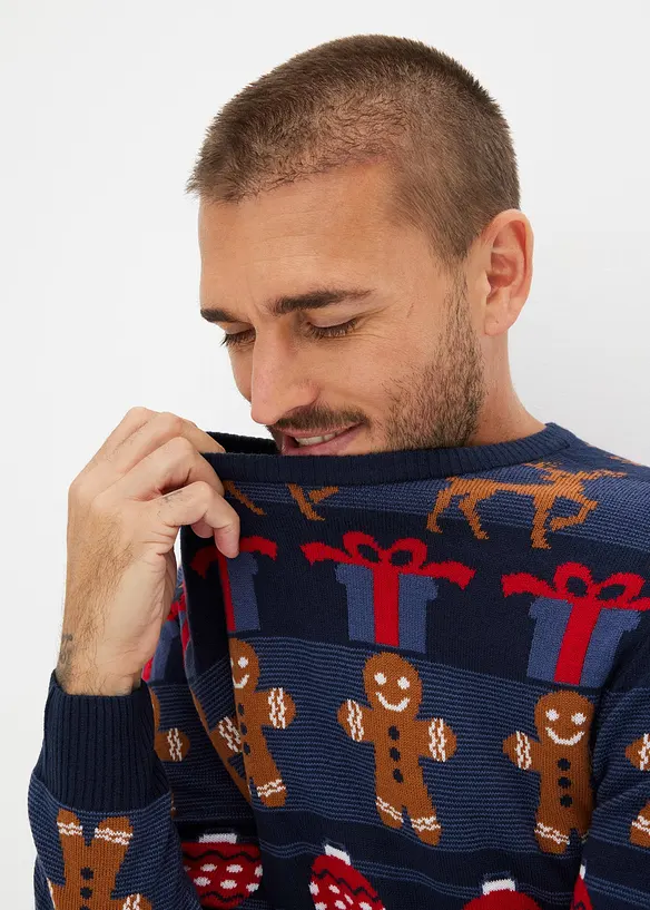 Pull &agrave; motif de No&euml;l, bonprix