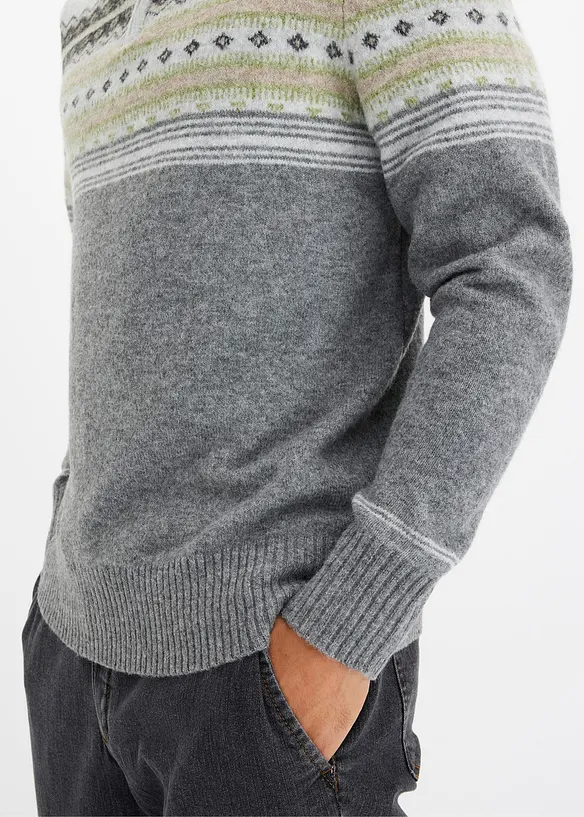 Pull norvégien à col montant, bonprix