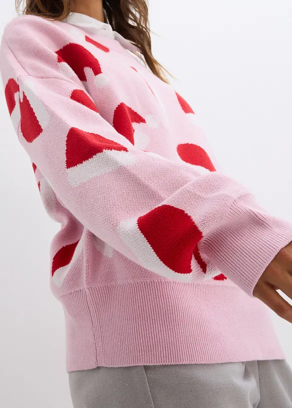 Pull de No&euml;l &agrave; col rond, oversize, bonprix