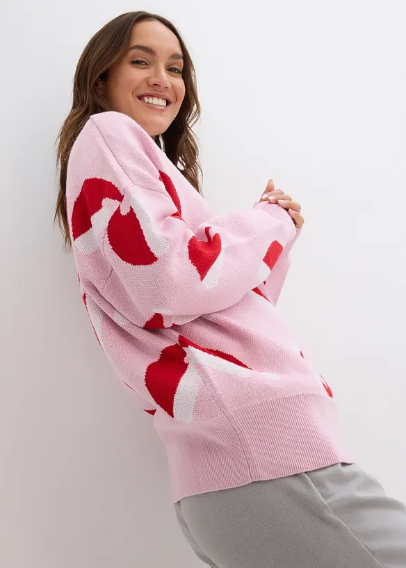 Pull de No&euml;l &agrave; col rond, oversize, bonprix