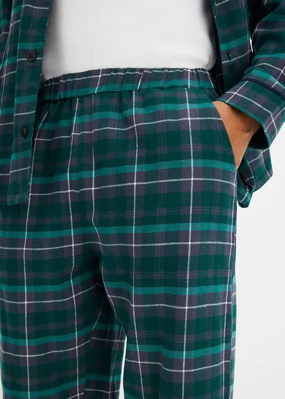 Pyjama boutonné homme en flanelle douce, manches longues, bonprix