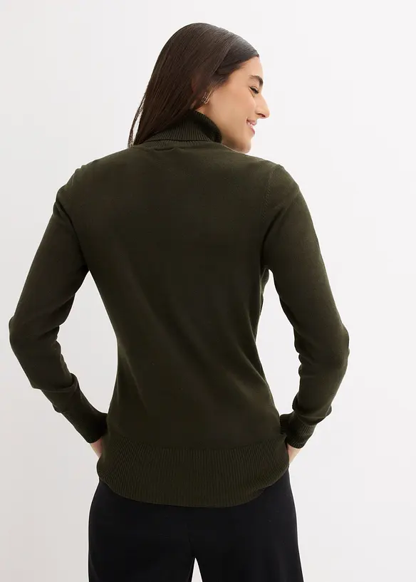 Pull col roulé basique, bonprix