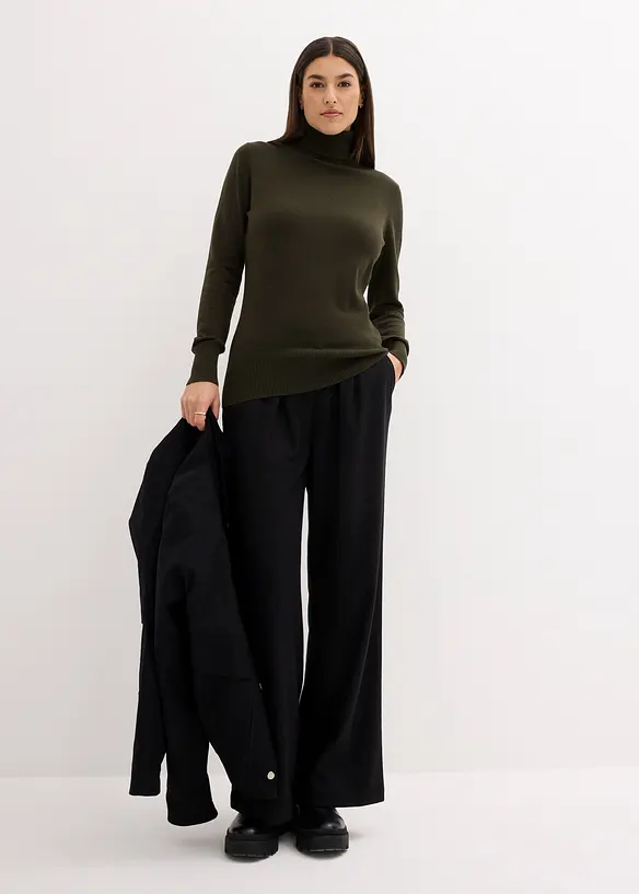 Pull col roulé basique, bonprix