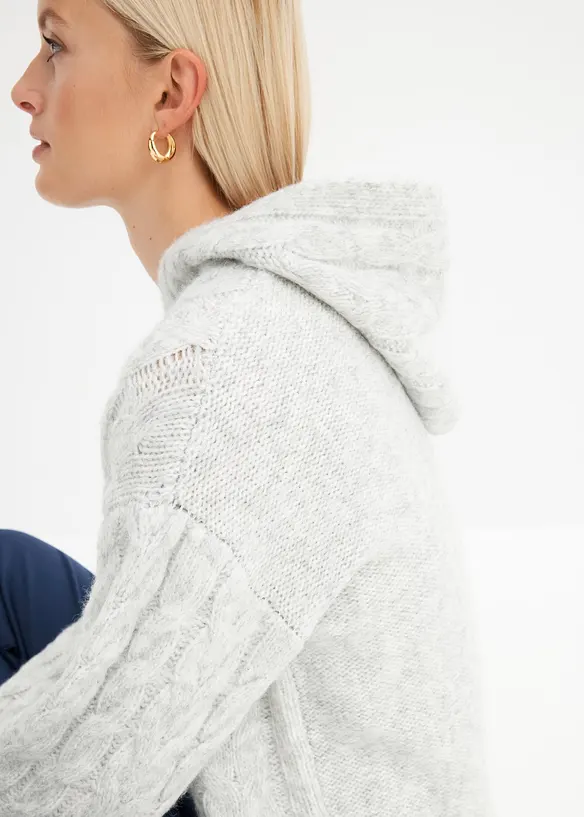 Pull doux en grosse maille contenant de la laine, bonprix