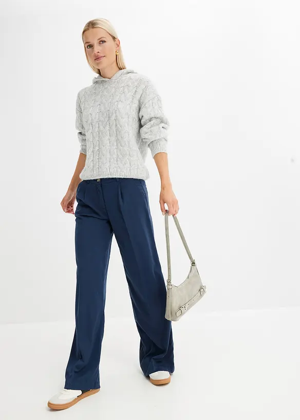 Pull doux en grosse maille contenant de la laine, bonprix