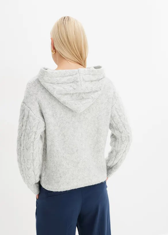 Pull doux en grosse maille contenant de la laine, bonprix