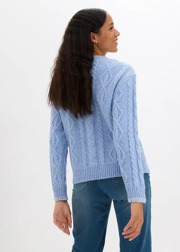 Pull en grosse maille torsadée, bonprix