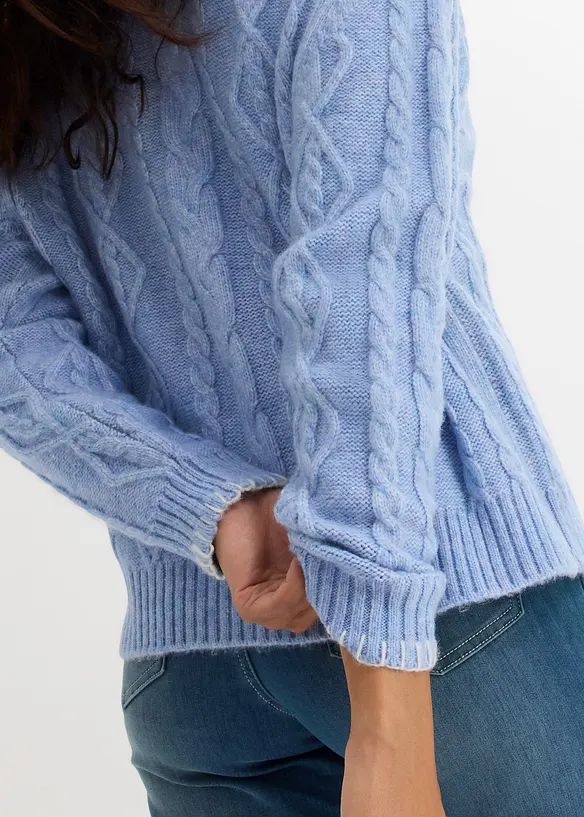 Pull en grosse maille torsadée, bonprix