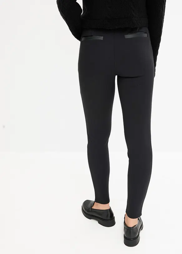 Legging en jersey viscose avec détails enduits, bonprix