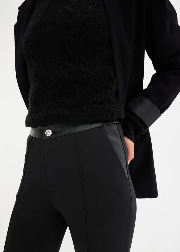 Legging en jersey viscose avec détails enduits, bonprix