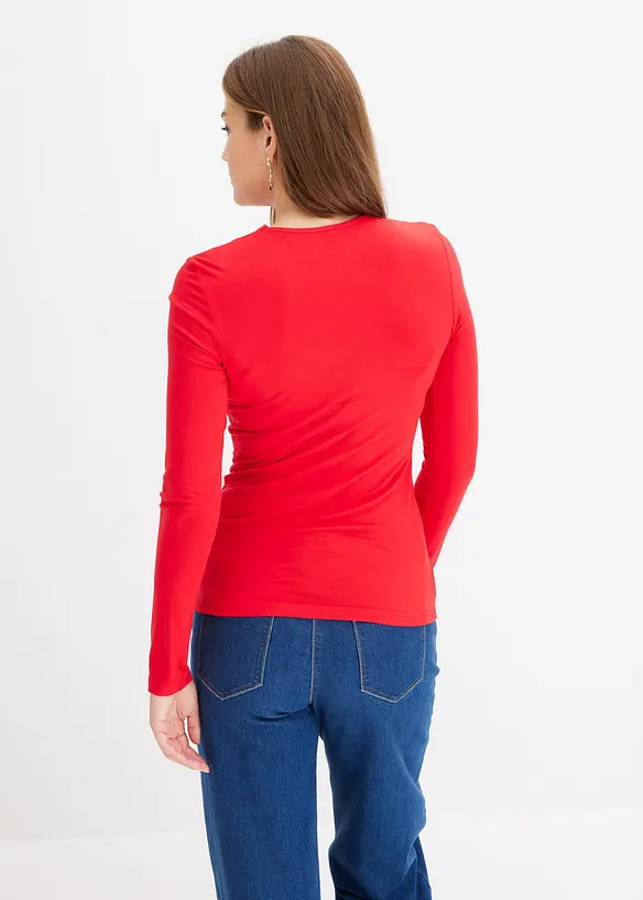 T-shirt avec d&eacute;tail n&oelig;ud, bonprix