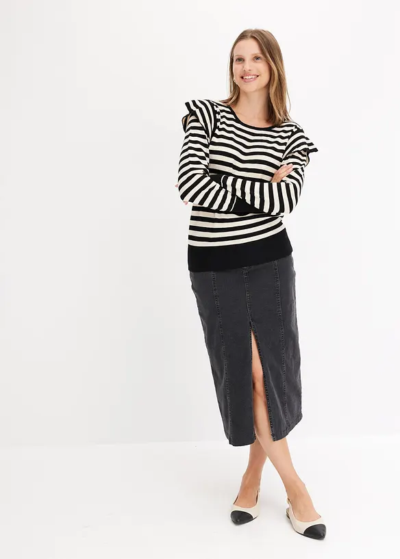 Pull doux en fine maille de viscose mélangée, bonprix