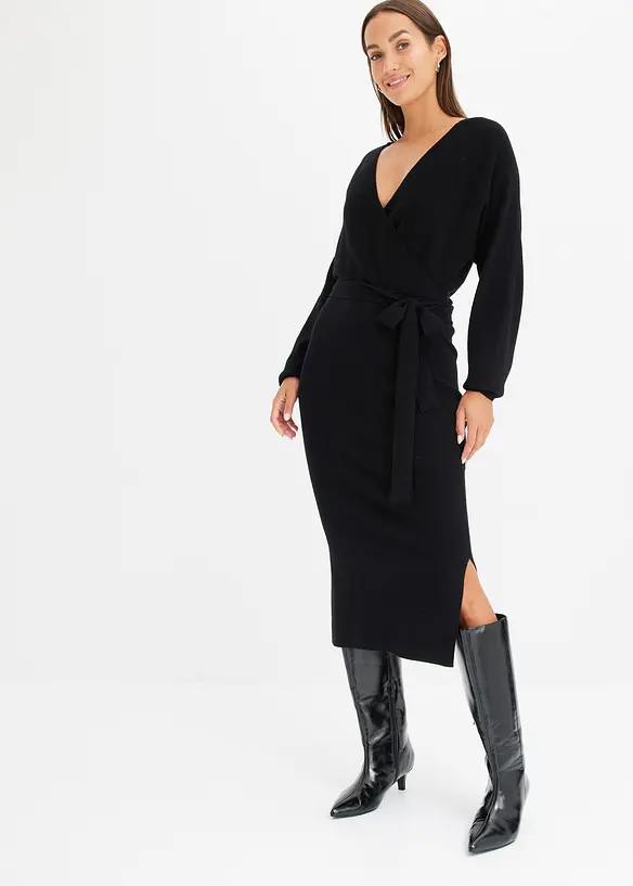 Robe pull fluide en viscose mélangée, bonprix