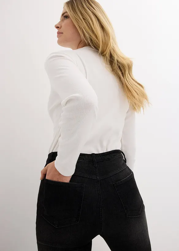 Jean bootcut, taille haute et extensible, bonprix