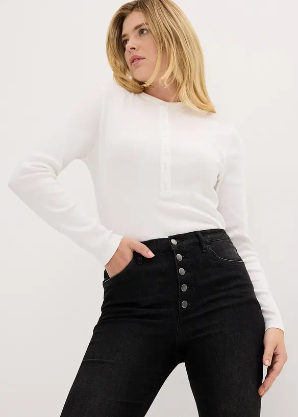 Jean bootcut, taille haute et extensible, bonprix