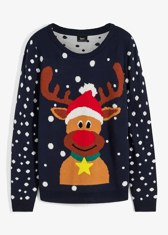 Pull de No&euml;l en fine maille, bonprix