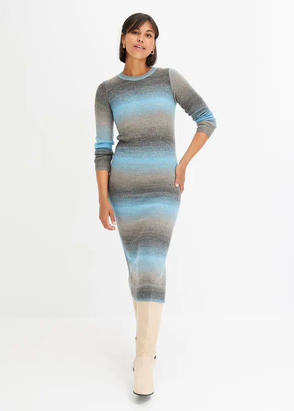 Robe en maille avec dégradé de couleurs, bonprix