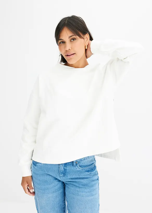 Sweat oversize 100% coton, bonprix