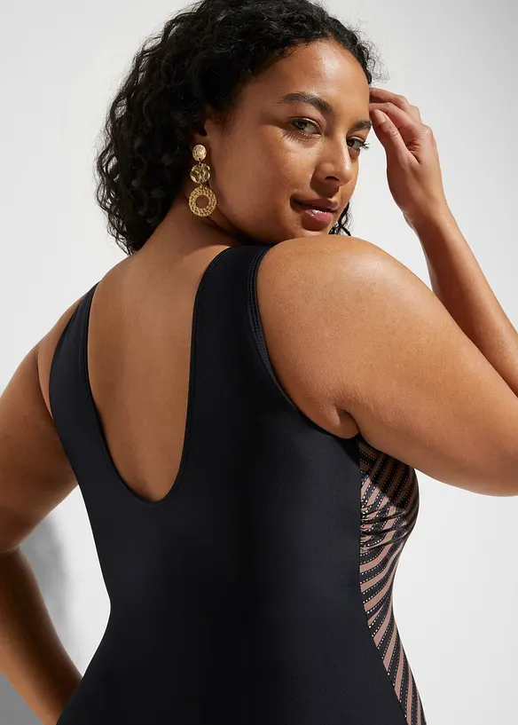 Maillot 1 pièce sculptant effet croisé, maintien modéré, bonprix