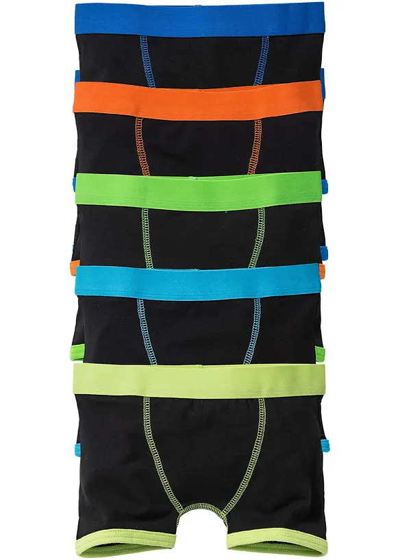 Lot de 5 boxers en coton extensible, bonprix