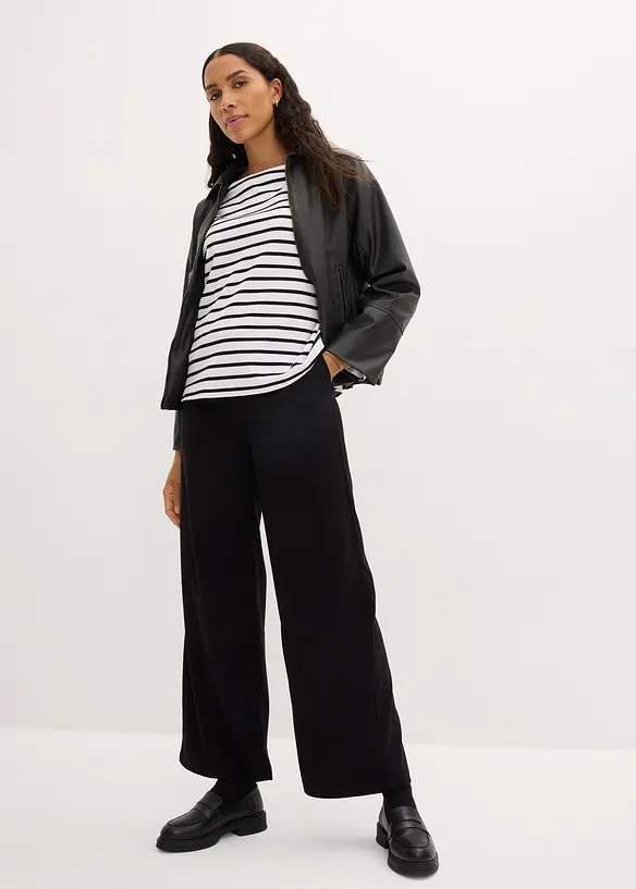 Lot de 2 T-shirts manches longues 100% coton, bonprix