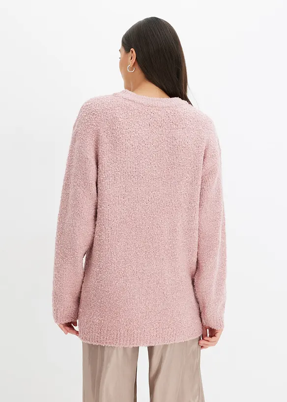 Pull en grosse maille à col en V, bonprix