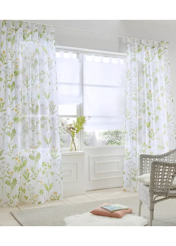 Store pliss&eacute; en voile transparent, bonprix