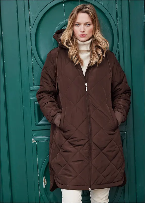 Manteau court &agrave; capuche, matelass&eacute;, bonprix