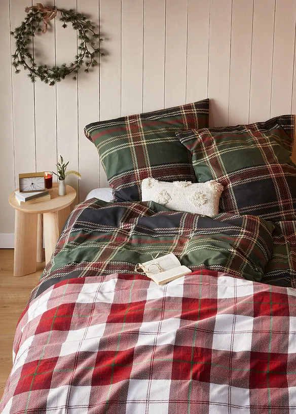 Parure de lit &agrave; carreaux, bonprix