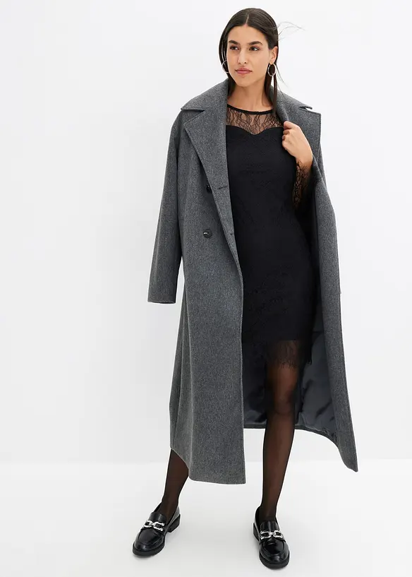 Robe en dentelle avec empiècements transparents, bonprix