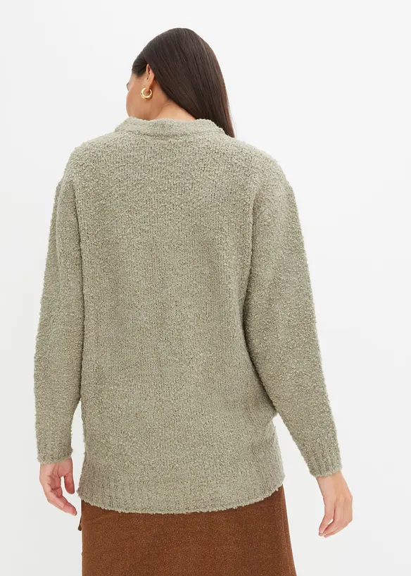 Pull oversize en maille bouclette, bonprix