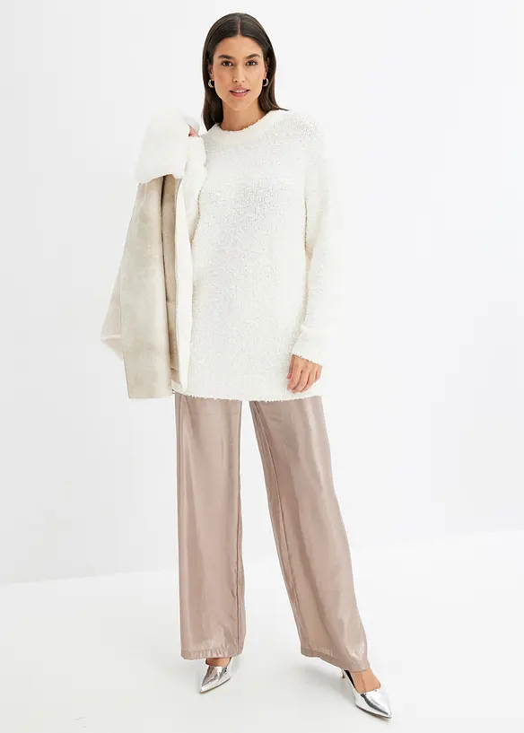 Pull oversize en maille bouclette, bonprix