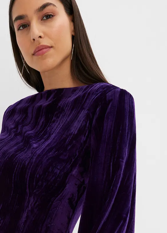 Robe courte en velours, bonprix