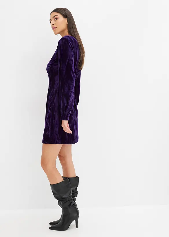 Robe courte en velours, bonprix