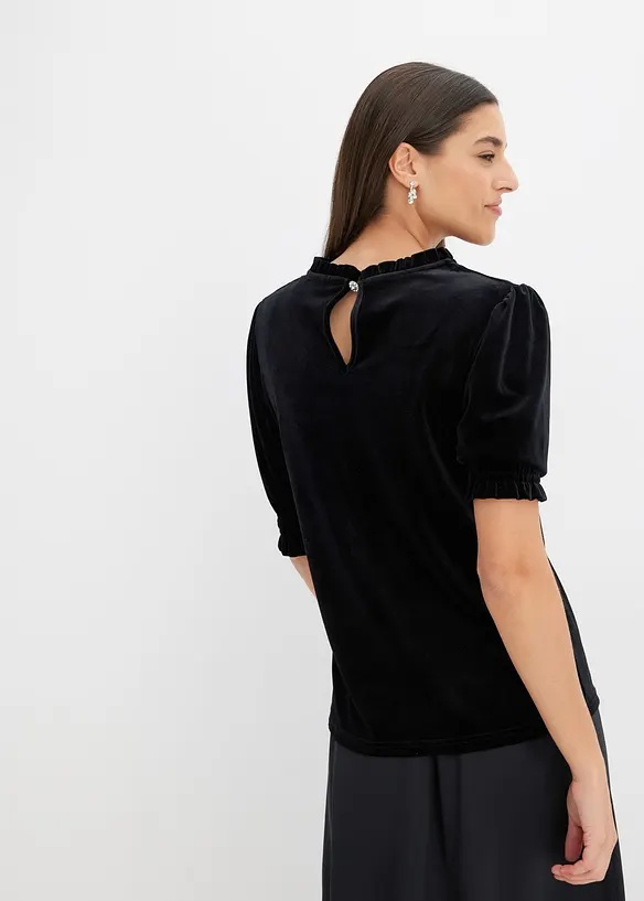 T-shirt avec du velours doux, bonprix