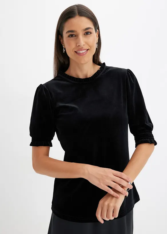 T-shirt avec du velours doux, bonprix