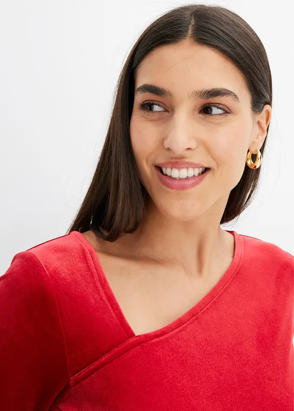 T-shirt en velours doux, bonprix