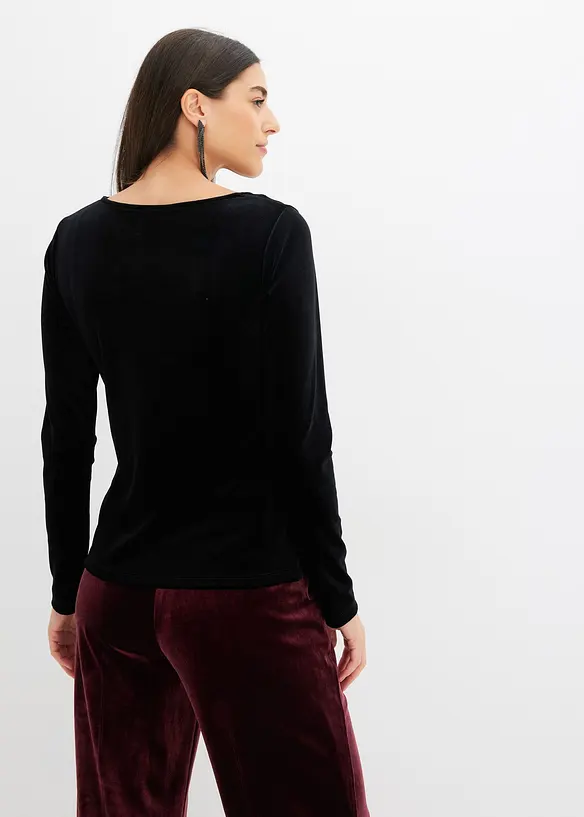 T-shirt en velours doux, bonprix