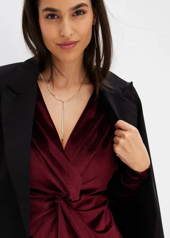 Mini-robe en velours doux, bonprix