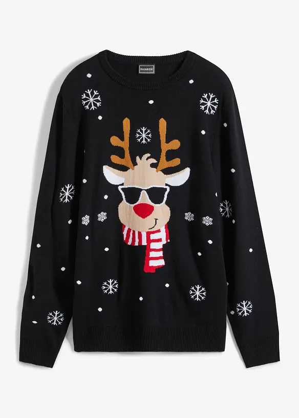 Pull de Noël en fine maille, bonprix