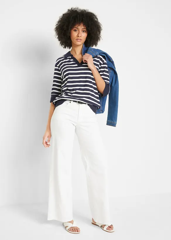 Polo en mélange coton-viscose, bonprix