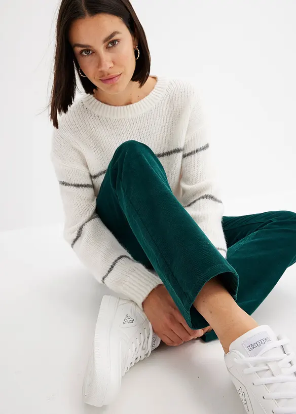 Pantalon Velours Côtelé Pour Fille - Jambes évasées Avec Fentes, Doux Et Chaud, Coupe Large (taille 3-13 Ans)