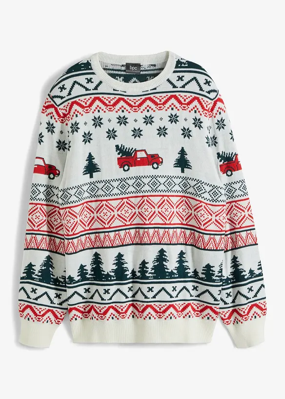 Pull de Noël en fine maille, bonprix