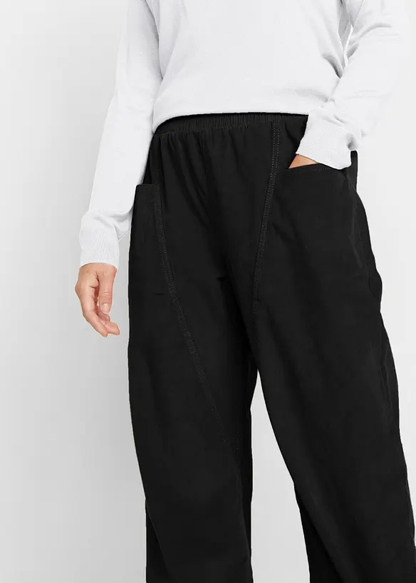 Pantalon en velours côtelé, coton extensible, bonprix