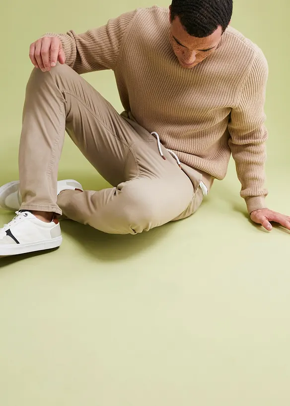 Pantalon droit taille élastiquée, Slim Fit, bonprix