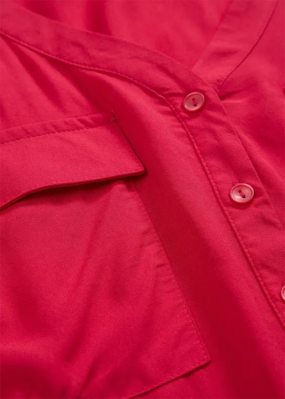 Blouse fluide à col en V et manches longues, bonprix