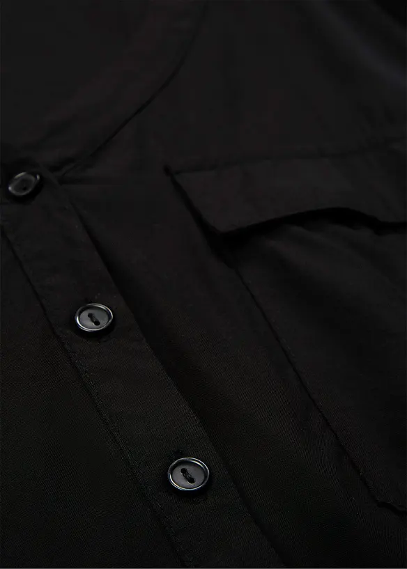 Blouse fluide à col en V et manches longues, bonprix